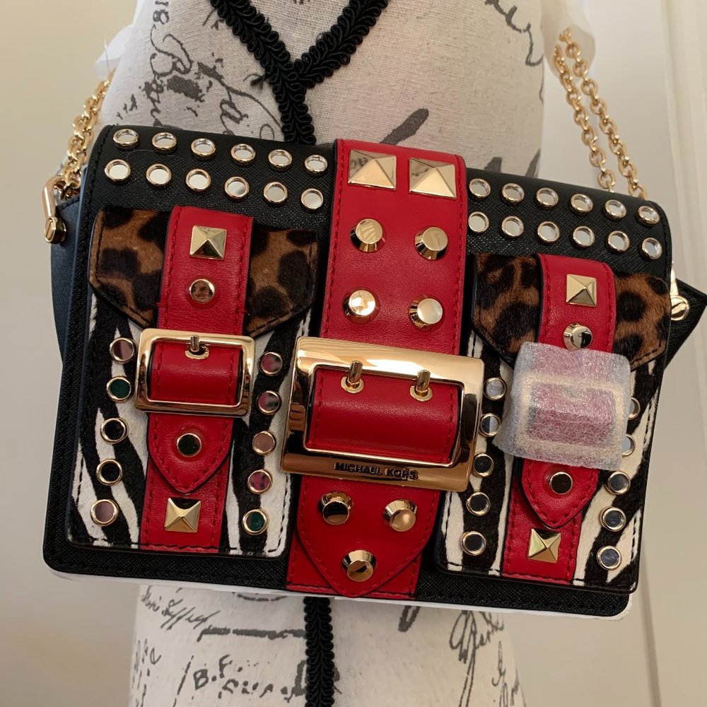 Michael Kors Calf Hair Hayden Crossbody Zebra